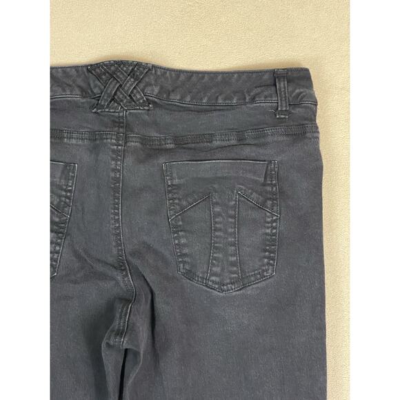 Tripp Nyc Jeans Womens 14S Black‎ Curve T Back Skinny 5 Pocket Zip Fly Denim - Picture 11 of 13